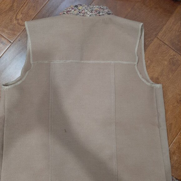 Unique mixed sweater yarn boho fall vest - Picture 8 of 12